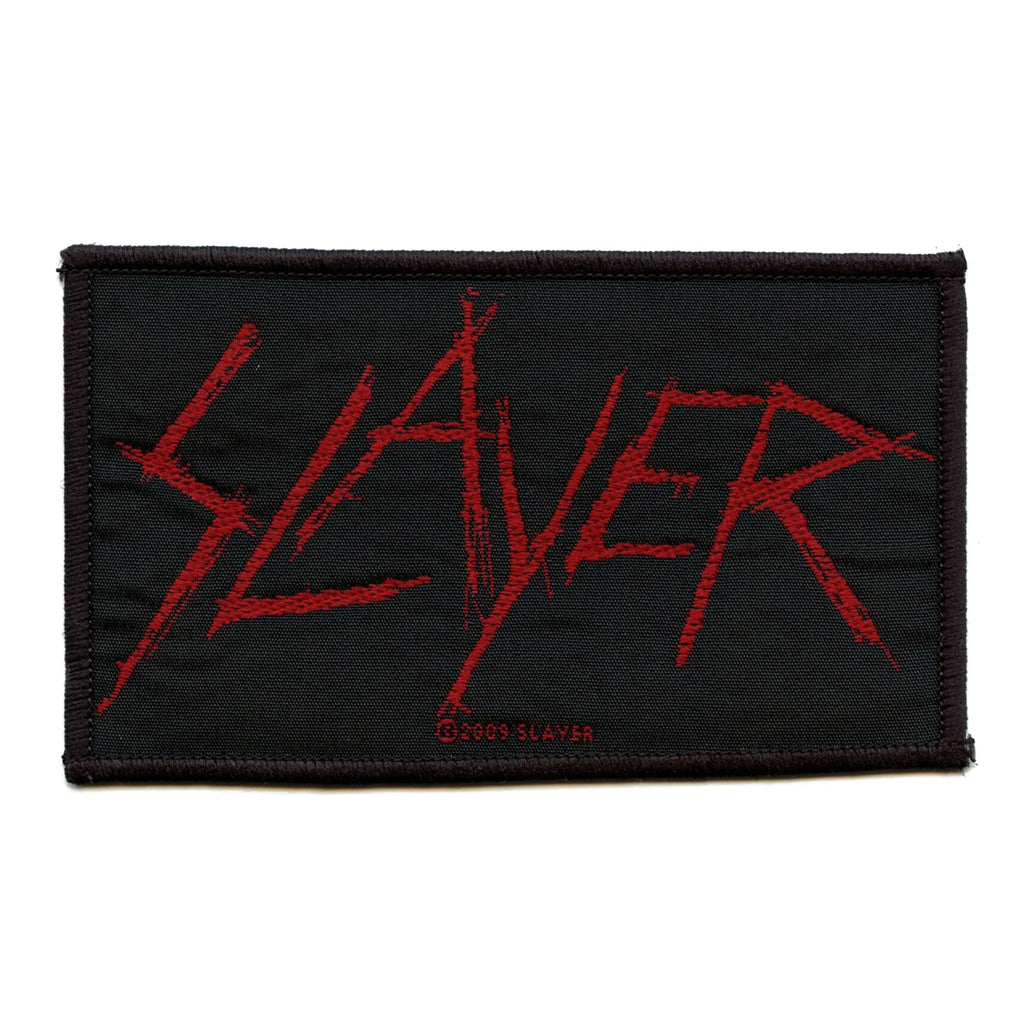 Slayer Metal Band Patch Slash Red Logo Sew On 
