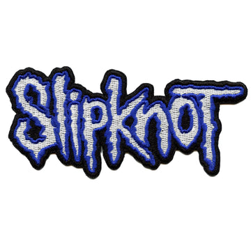 Slipknot Band Name BLUE Patch Mask American Metal Embroidered Iron On