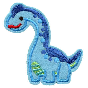 Small Brachiosaurus Embroidered Iron on Patch 