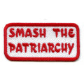 Red Smash The Patriarchy Box Embroidered Iron On Patch