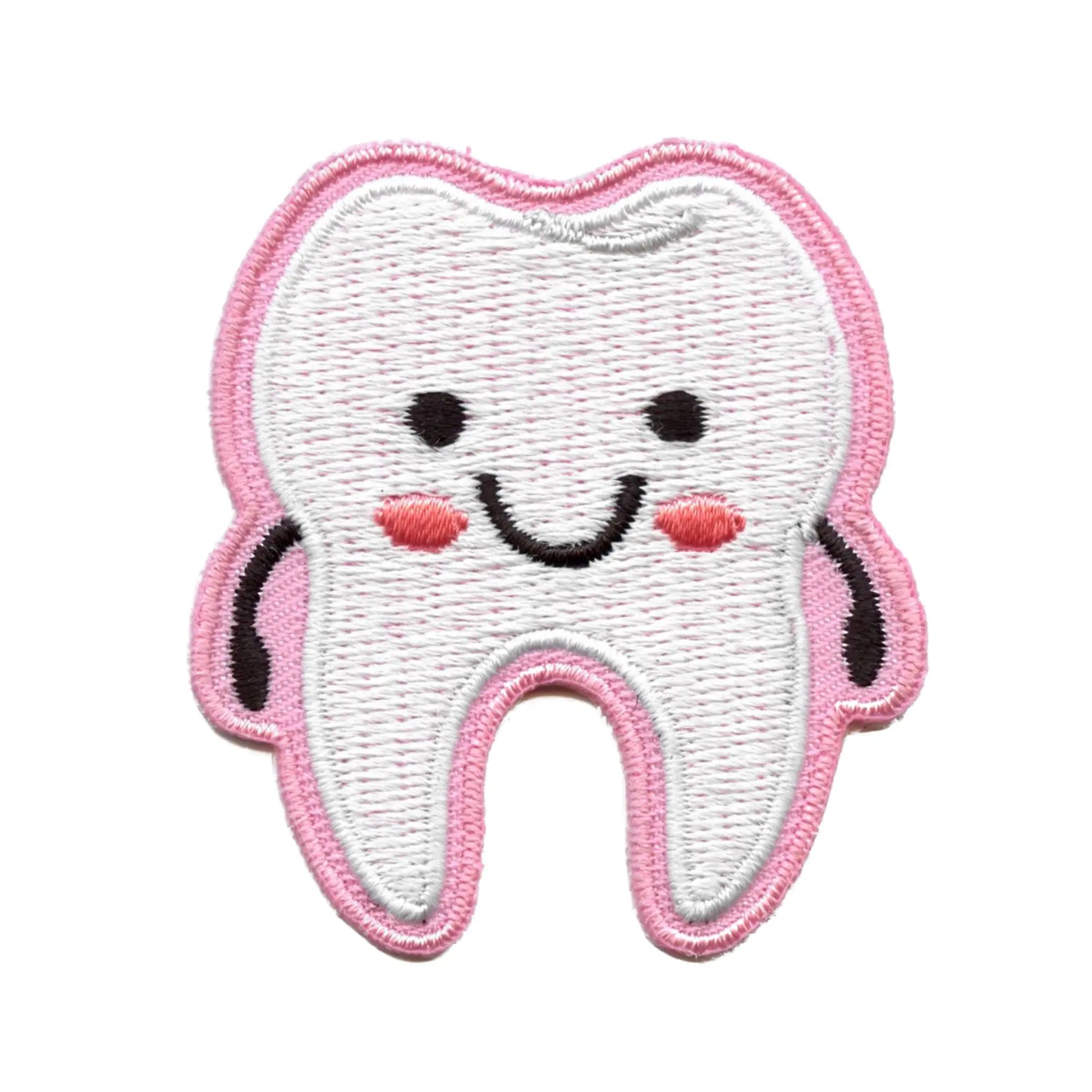 Happy Smiling Tooth Patch Science Anatomy Health Embroidered Iron On 