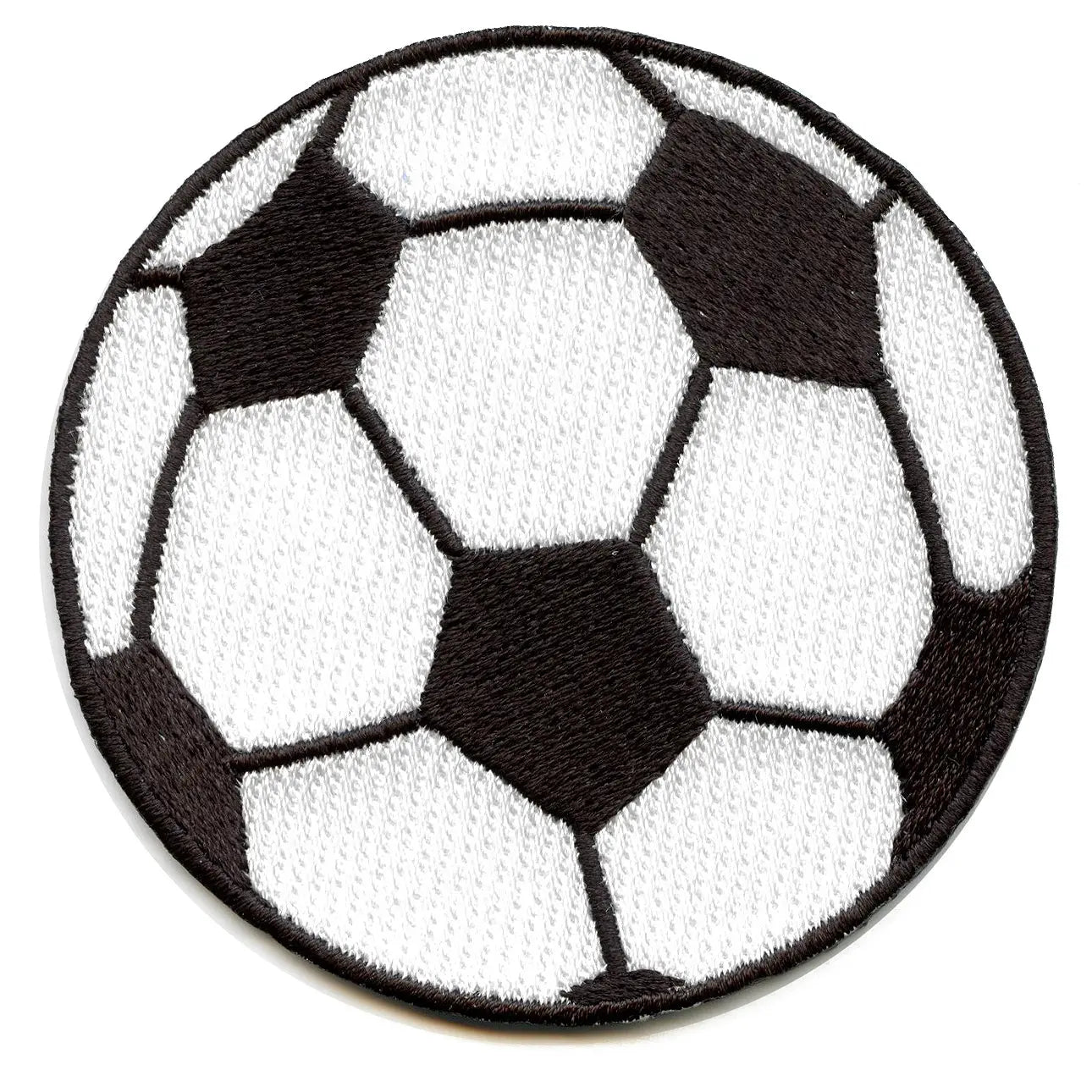 Soccer Ball Emoji Embroidered Iron On Patch 
