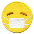 Social Distancing Emoji Iron On Embroidered Patch