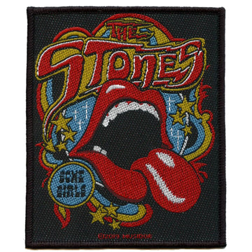 Rolling Stones Tongue Patch Some Girls Stars Woven Iron On