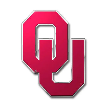 Oklahoma Sooners Colored Aluminum Car Auto Emblem 