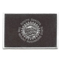 South Dakota Patch State Flag Grayscale Embroidered Iron On 