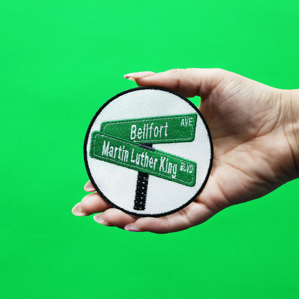 South Park MLK & Bellfort Street Sign Houston Embroidered Iron On Patch