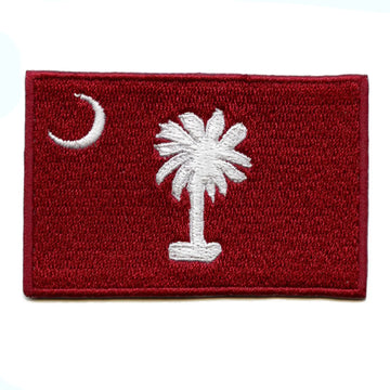 South Carolina Garnet Flag Patch State Team Sports Embroidered Iron On