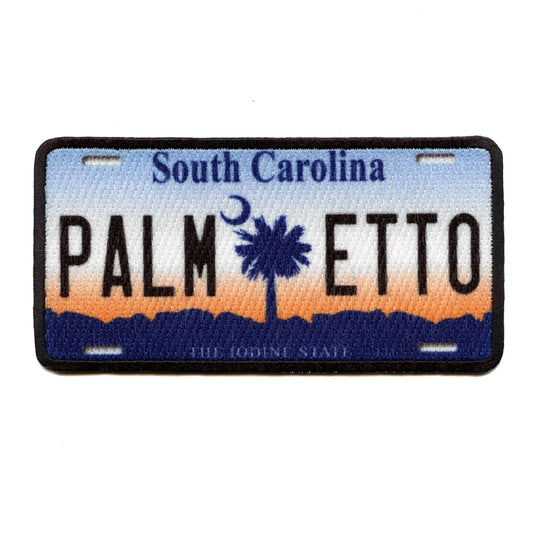 South Carolina License Plate Patch Iodine State Travel Embroidered Iron On