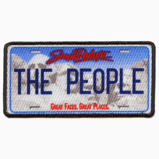 South Dakota License Plate Patch The People State Embroidered Iron On