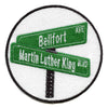 South Park MLK & Bellfort Street Sign Houston Embroidered Iron On Patch 