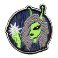 Space Bass Alien Girl Patch EDM Artist Logo Glow In The Dark Embroidered Iron On 