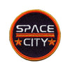 Space City TX Hat Patch Houston Baseball Blue Embroidered Iron On 