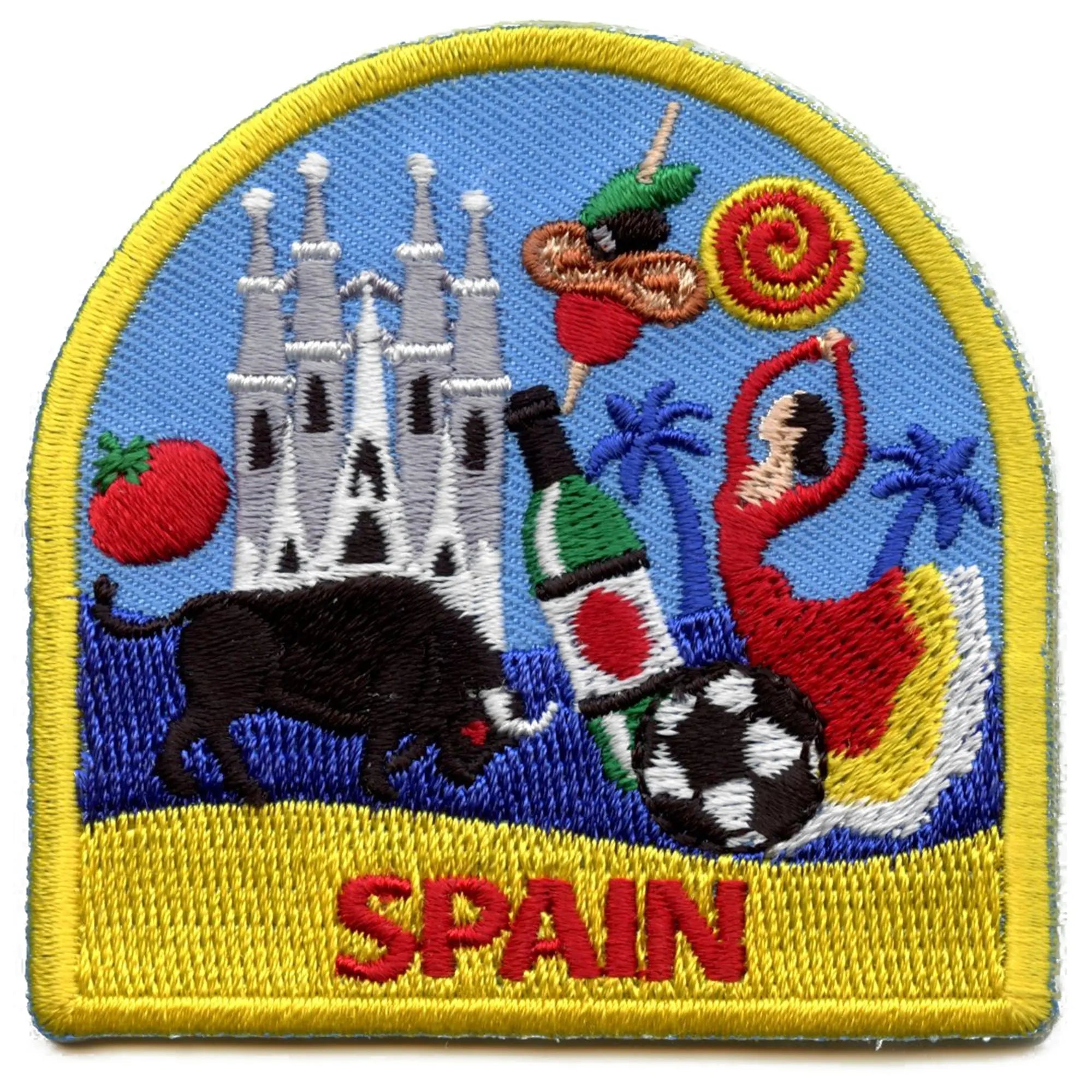 Spain World Showcase Shield Embroidered Iron On Patch