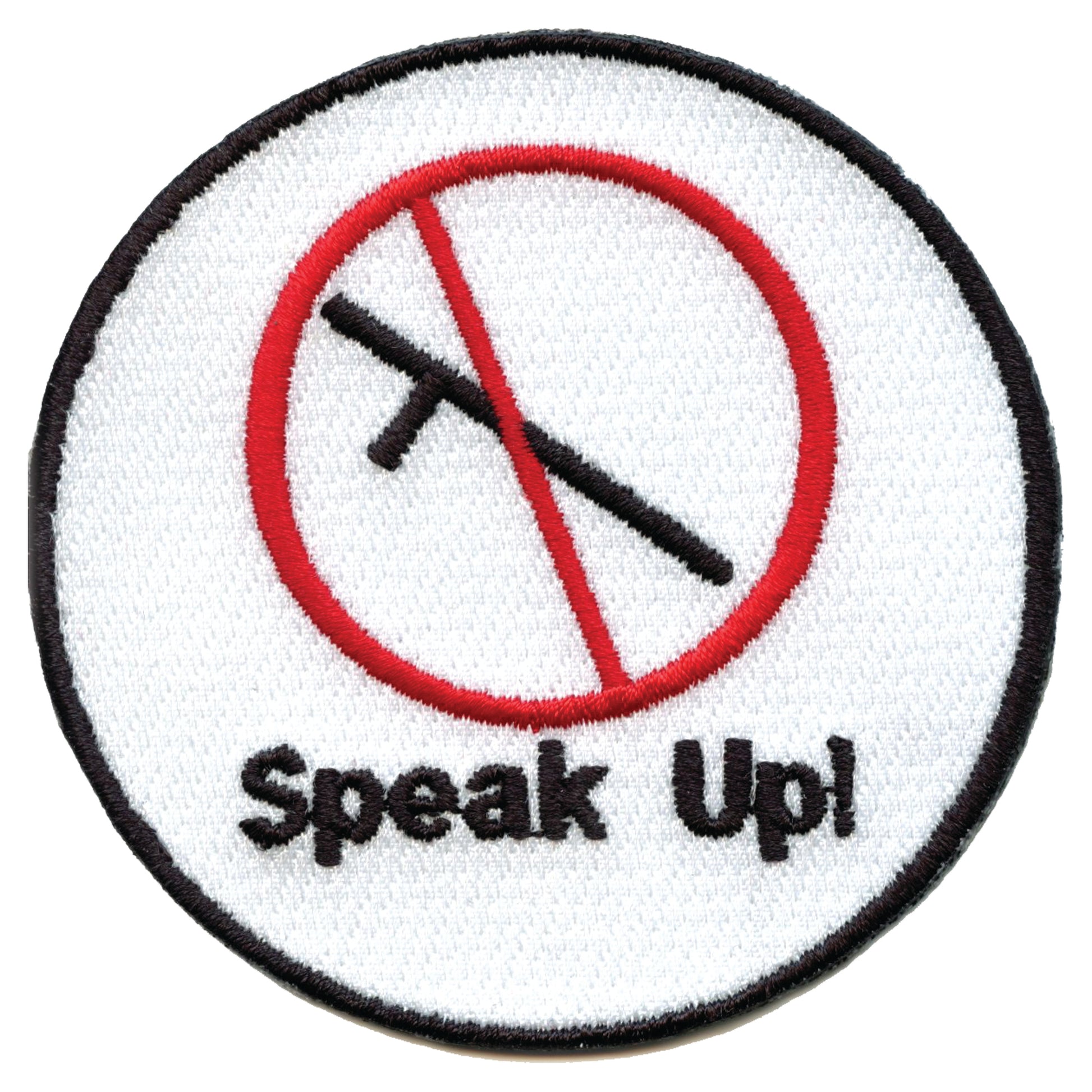 Speak Up Against Violent Brutality Embroidered Iron On Patch 