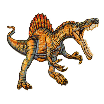 Spinosaurus Orange Dinosaur Embroidered Iron on Patch 