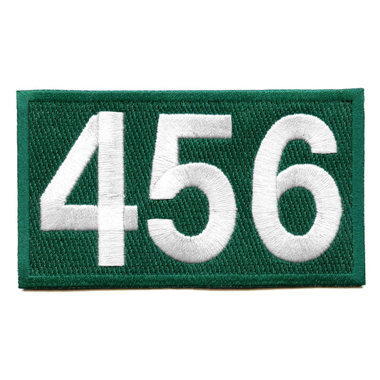 Player Number 456 Patch Survival Game Embroidered Iron On 