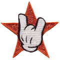 Houston Star Hand H-Town Iron On Glitter Sparkle Patch Bling