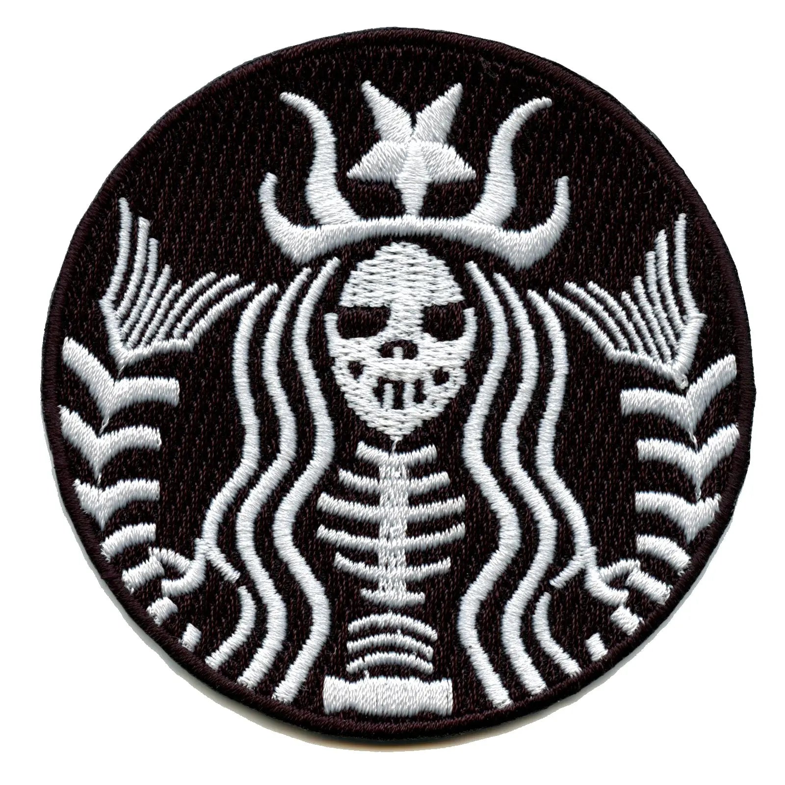 Deadbucks Skeleton Mermaid Embroidered Iron On Patch 