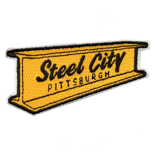 Pittsburgh Steel City Beam Embroidered Iron On Patch 