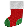 Christmas Stocking Patch Embroidered Iron On 