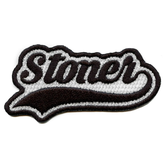 Stoner Script Patch Weed Lover Embroidered Iron On 