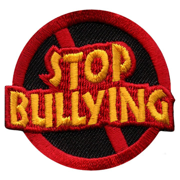 Stop Bullying Embroidered Iron On Patch 