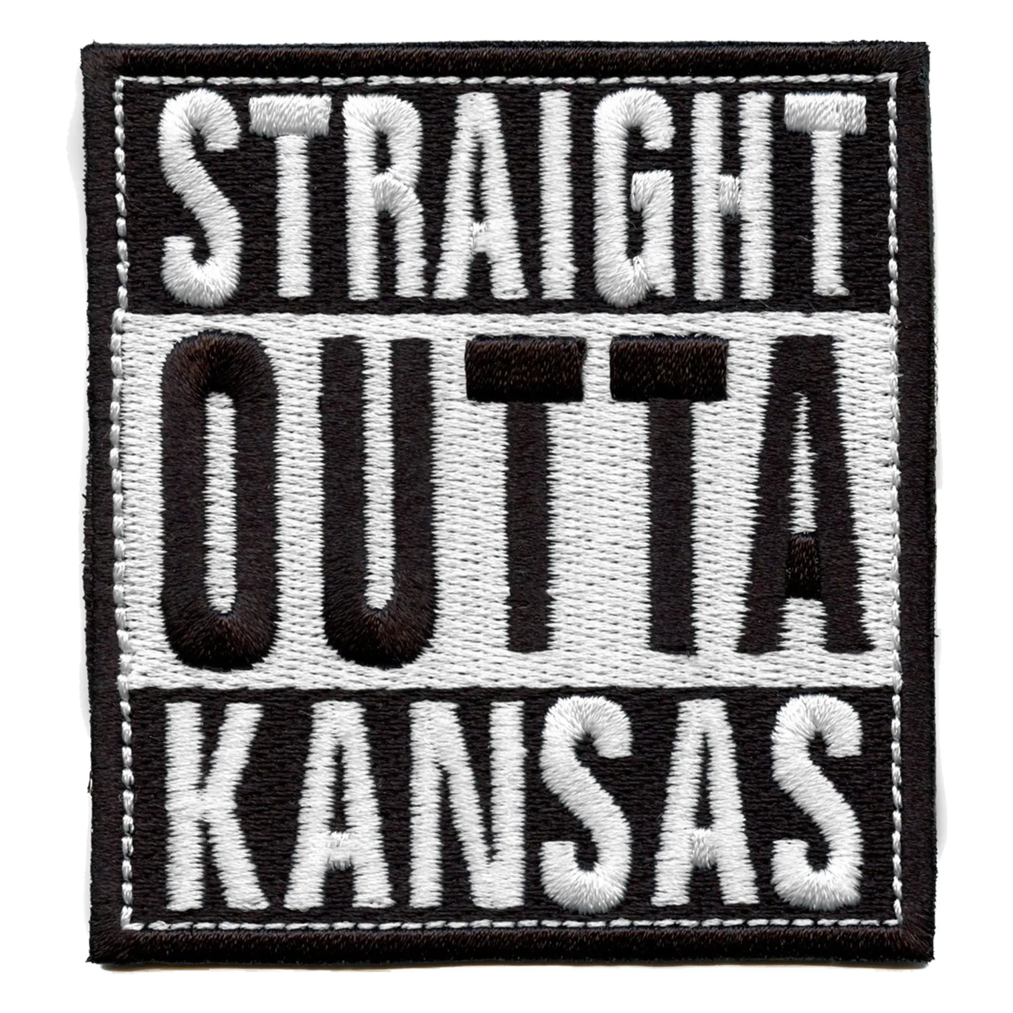 Straight Outta Kansas Patch Embroidered Iron On
