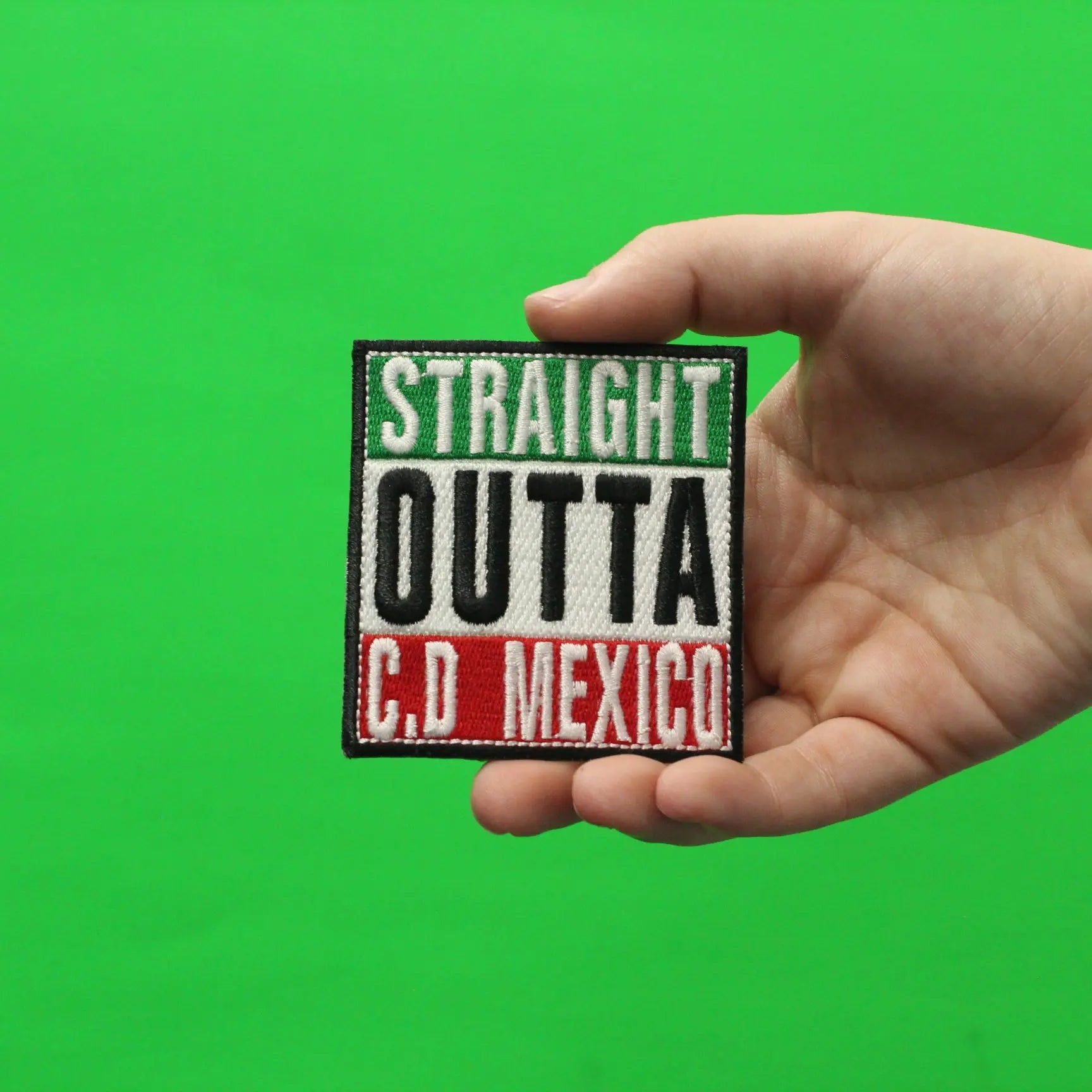 Straight Outta C.D Mexico City Embroidered Iron On Patch 