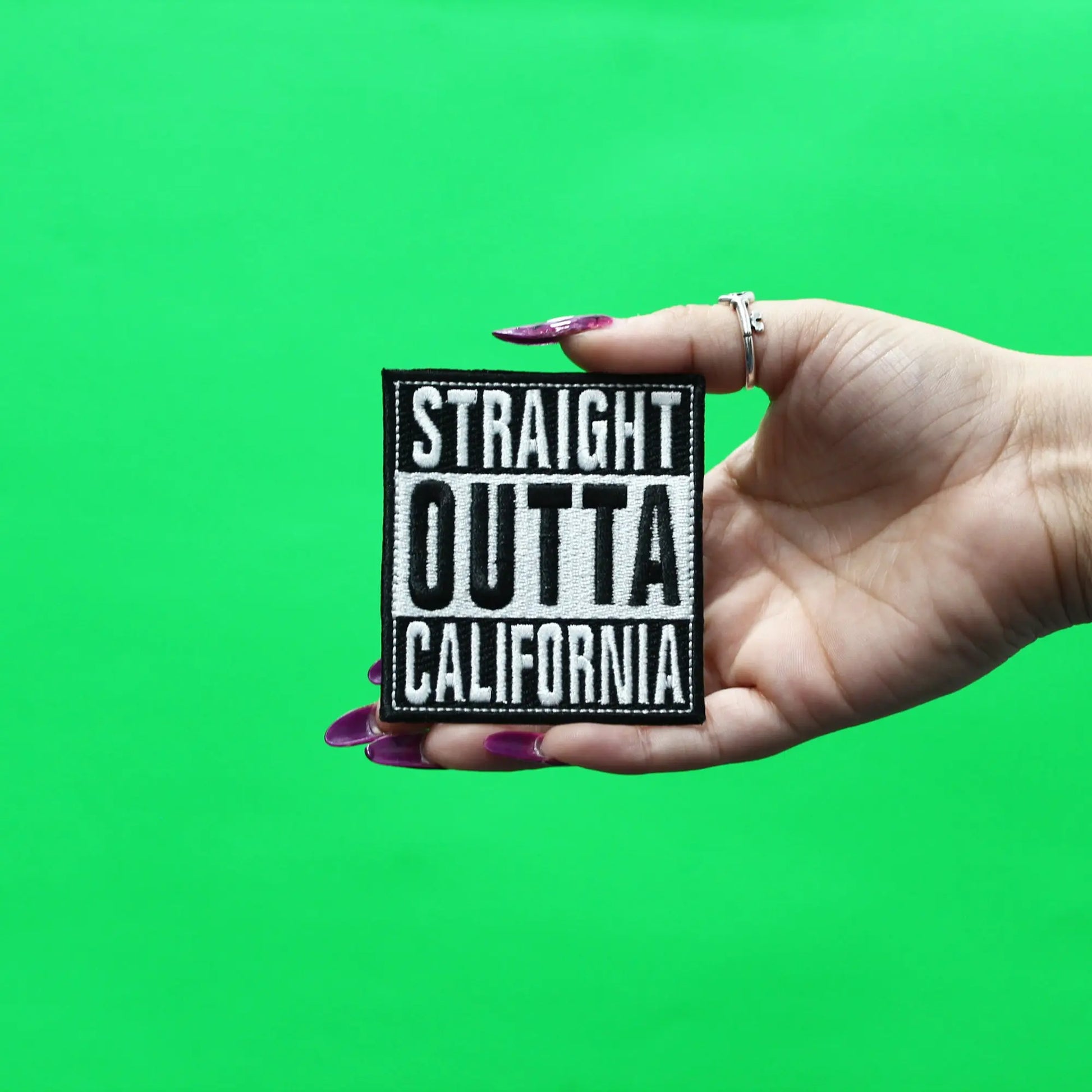 Straight Outta California Patch Embroidered Iron On 