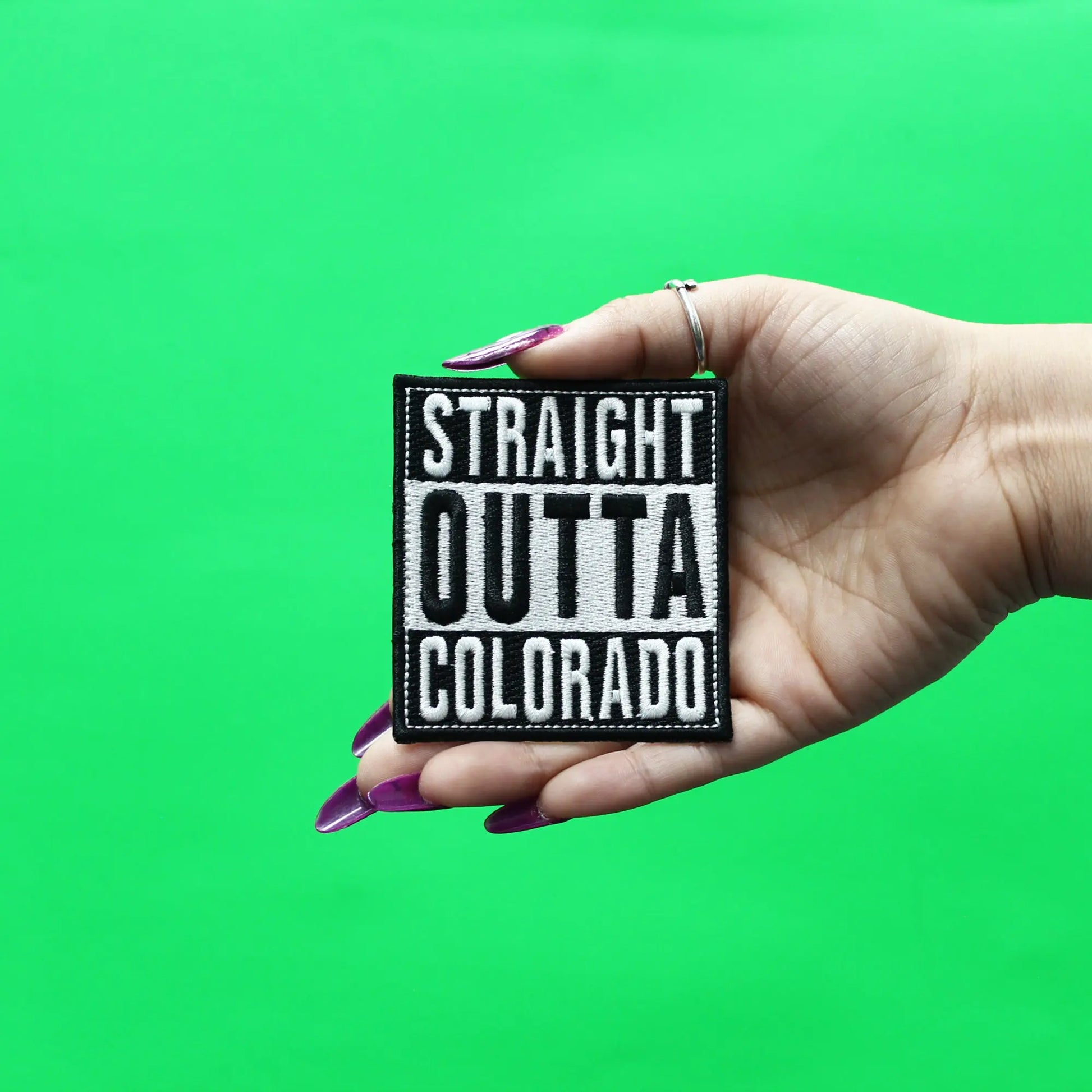 Straight Outta Colorado Patch Embroidered Iron On 
