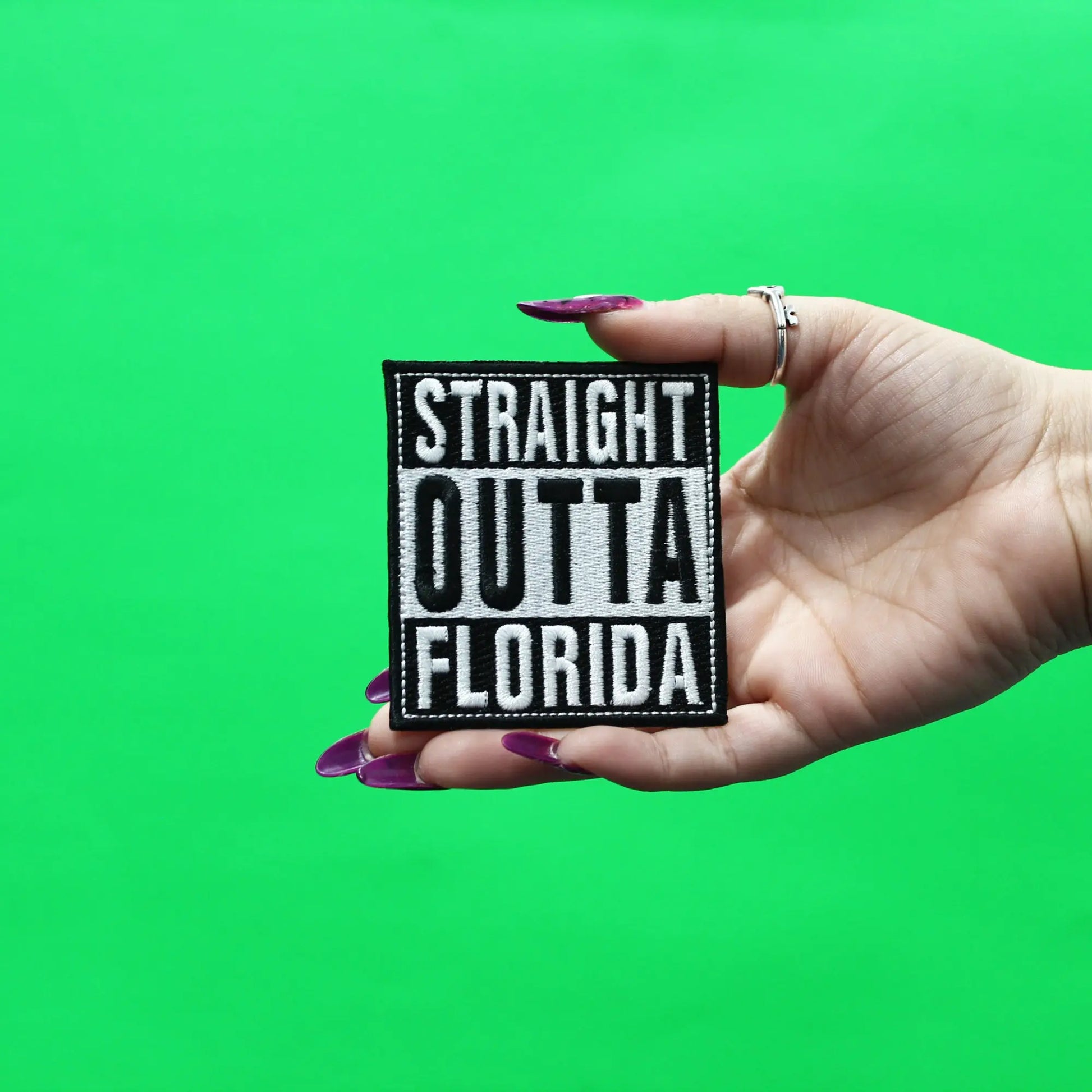 Straight Outta Florida Patch Embroidered Iron On 