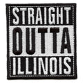 Straight Outta Illinois Patch Embroidered Iron On