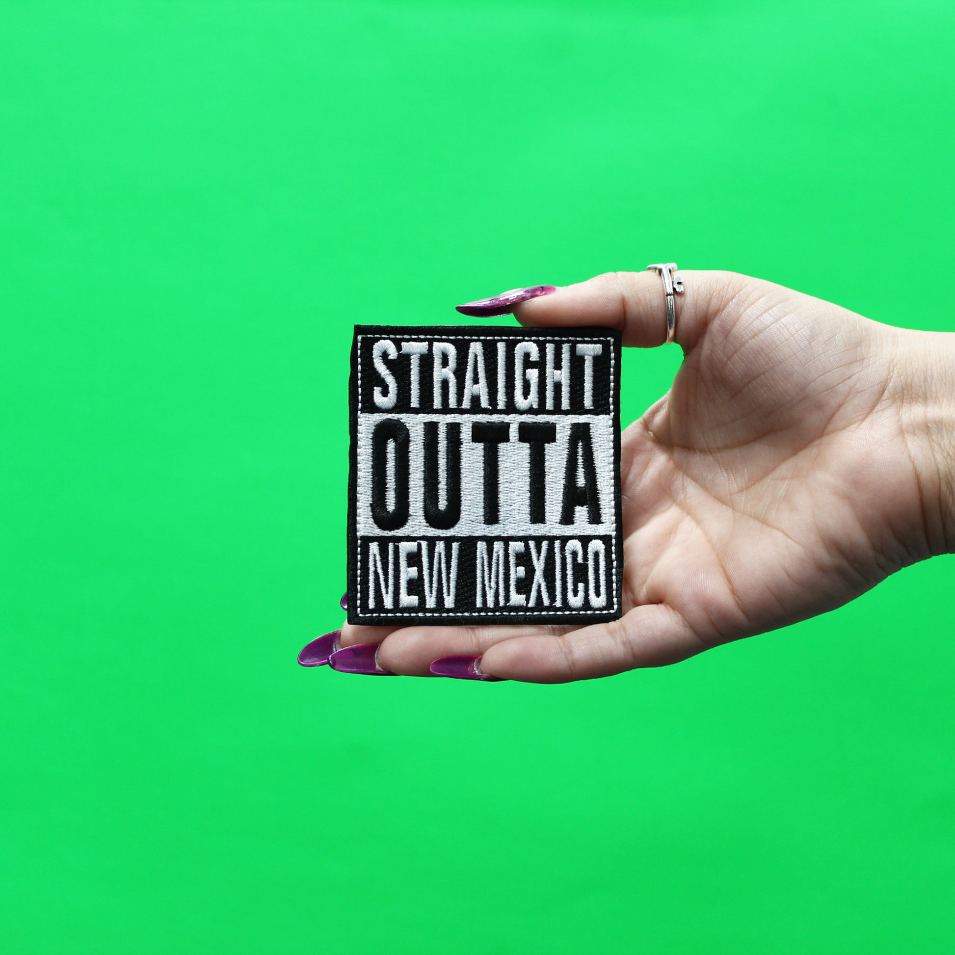 Straight Outta New Mexico Patch Embroidered Iron On 