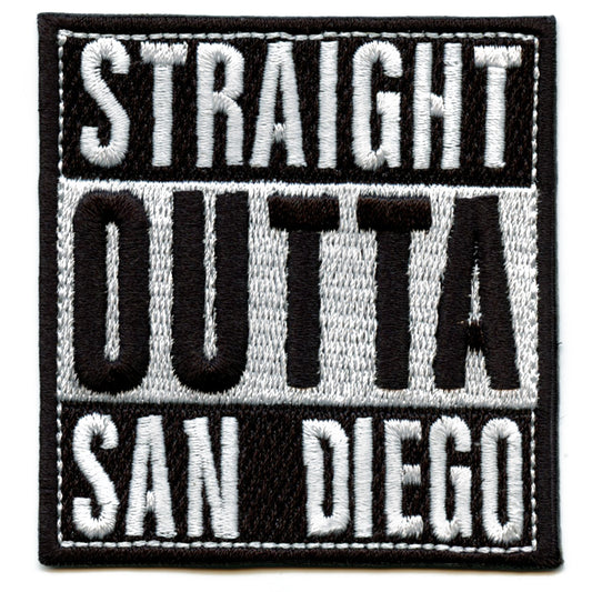 Straight Outta San Diego Embroidered Iron On Patch 