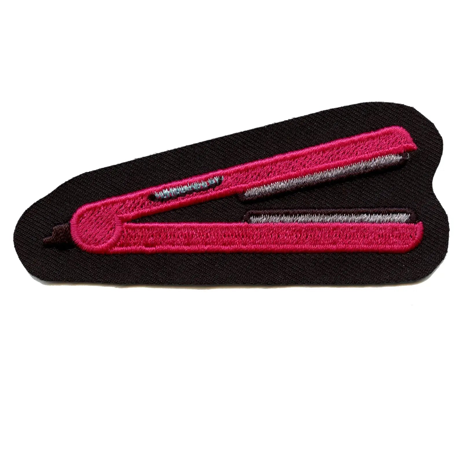 Flat Iron Hair Straightener Embroidered Iron On Patch 