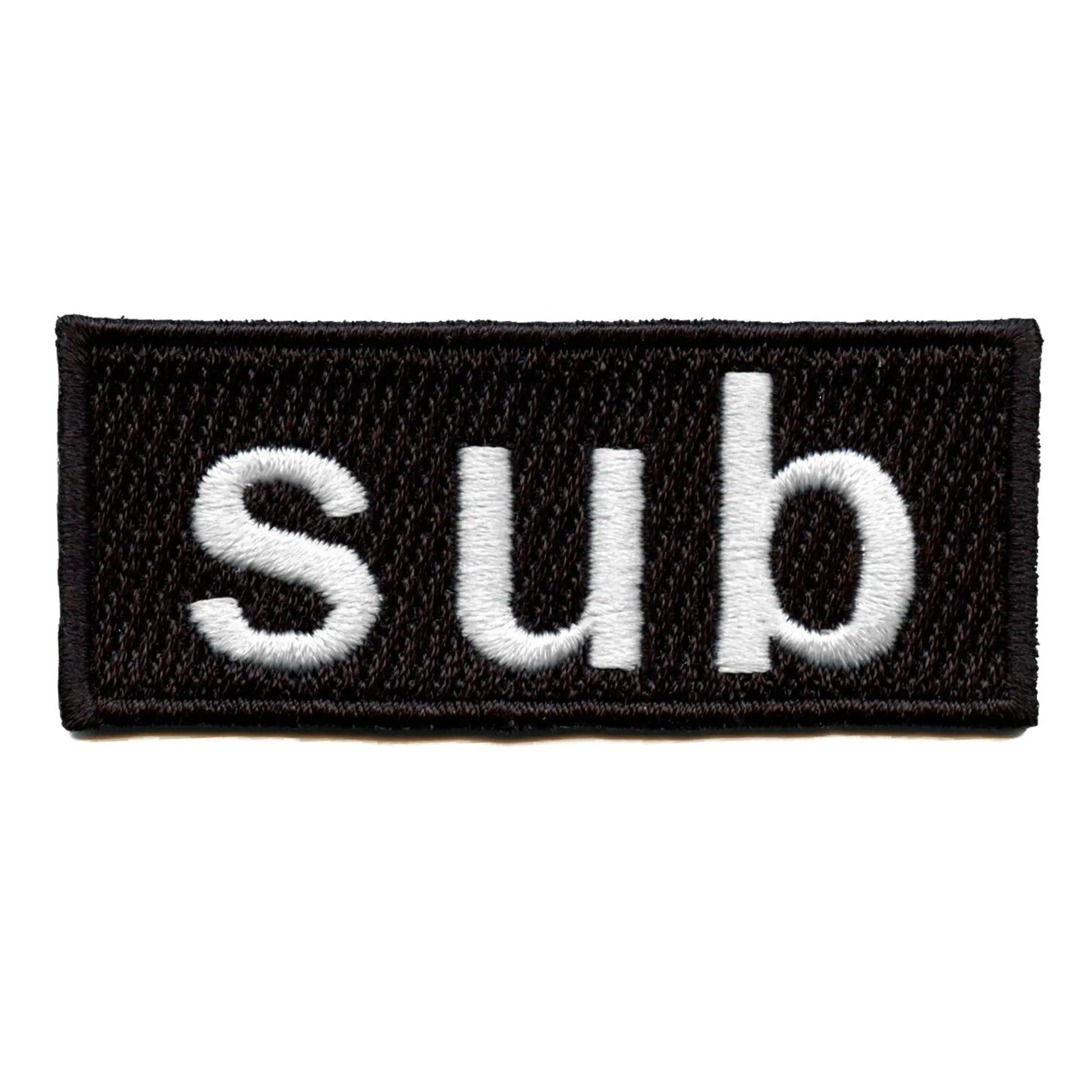Sub Tag Box Logo Patch Submissive Role Preference Embroidered Iron On 