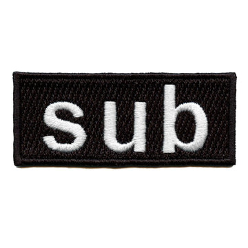 Sub Tag Box Logo Patch Submissive Role Preference Embroidered Iron On 