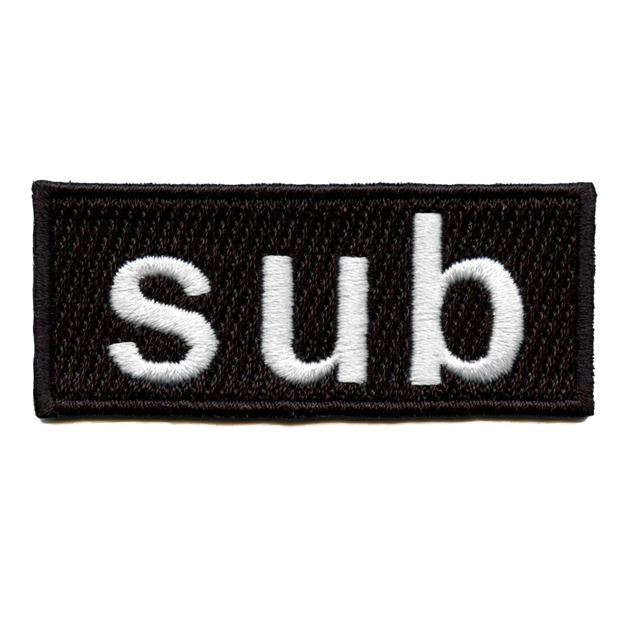Sub Tag Box Logo Patch Submissive Role Preference Embroidered Iron On 
