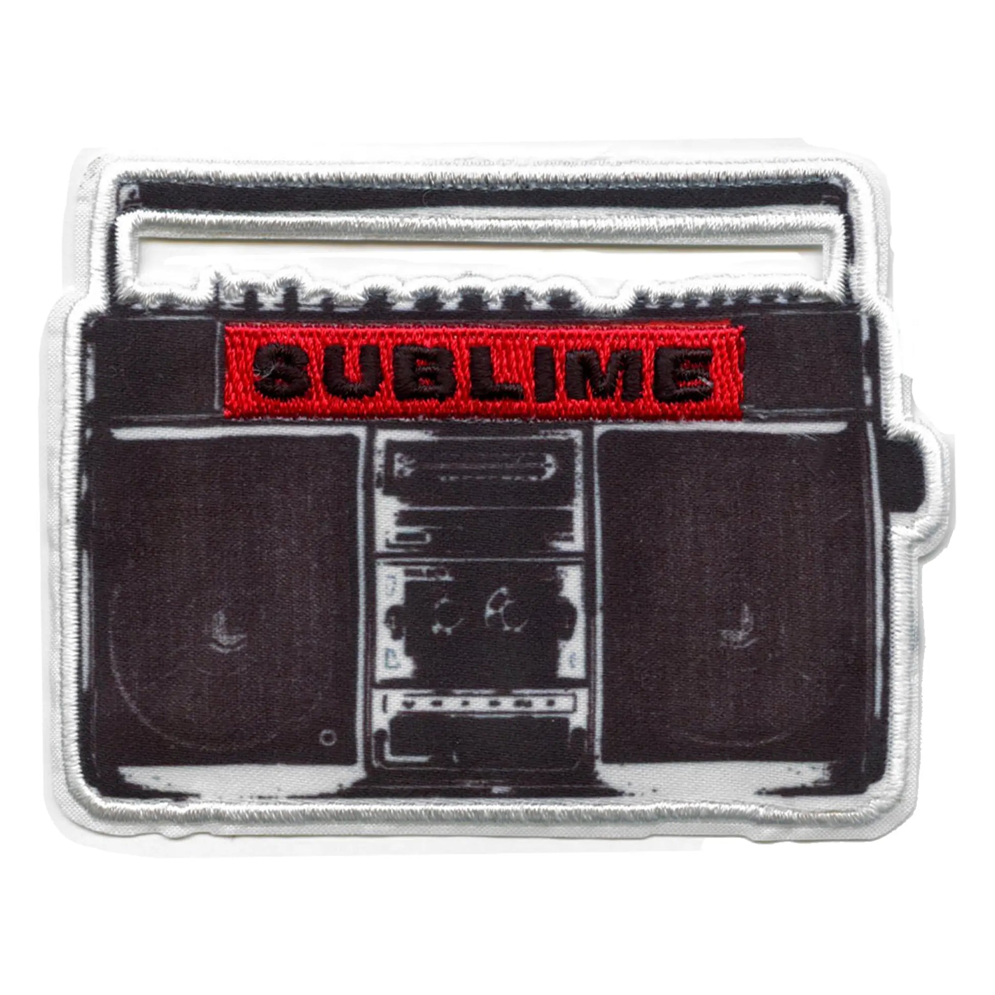 Sublime Retro Boom Box Patch West Coast Rock Embroidered Iron On