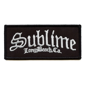Sublime Long Beach Logo Patch California Black Box Embroidered Iron On