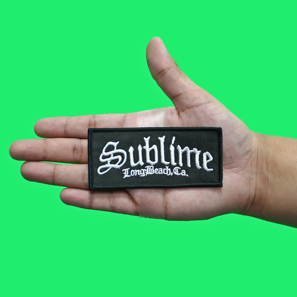 Sublime Long Beach Logo Patch California Black Box Embroidered Iron On ...