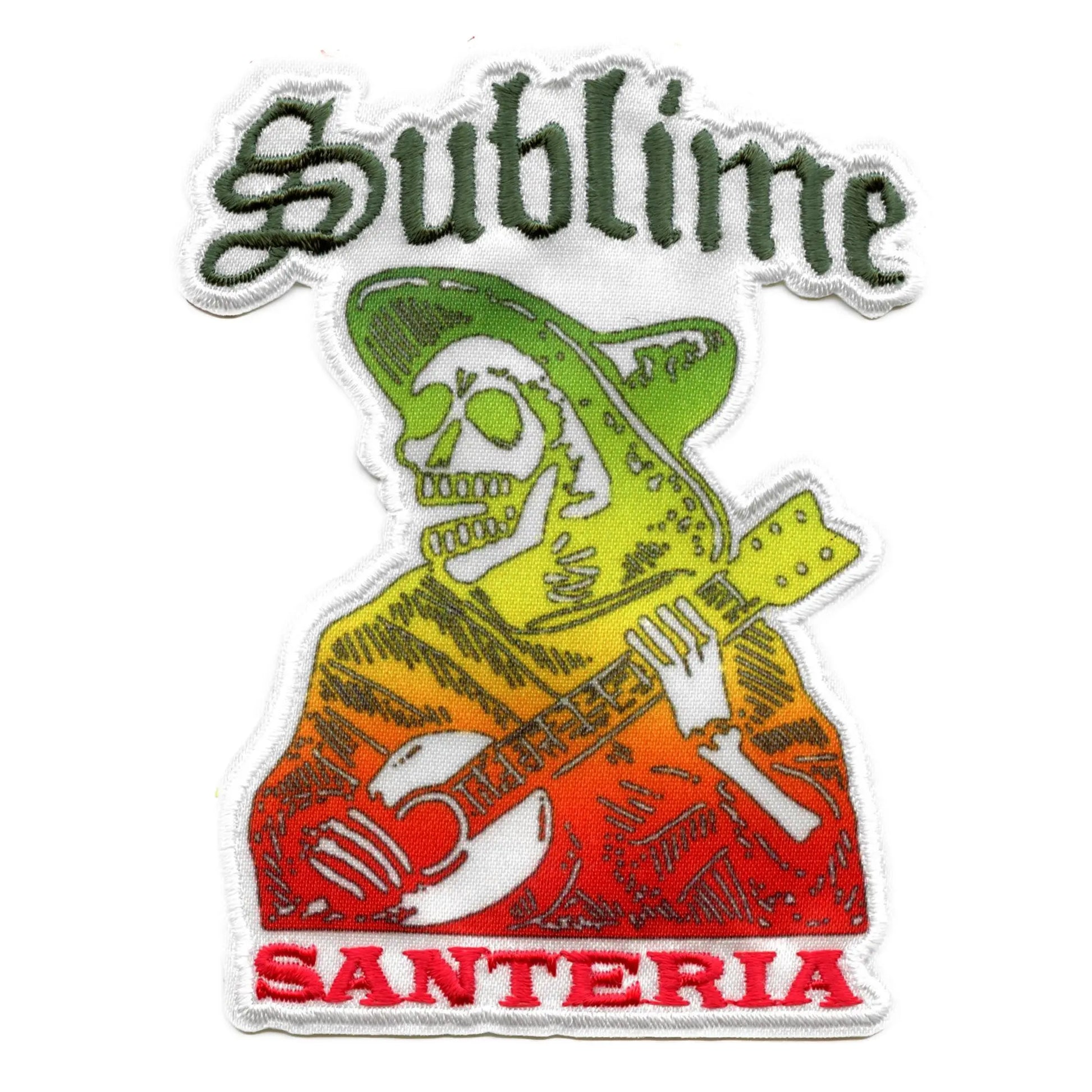 Sublime Santeria Skeleton Patch Guitar Single Embroidered Iron On 