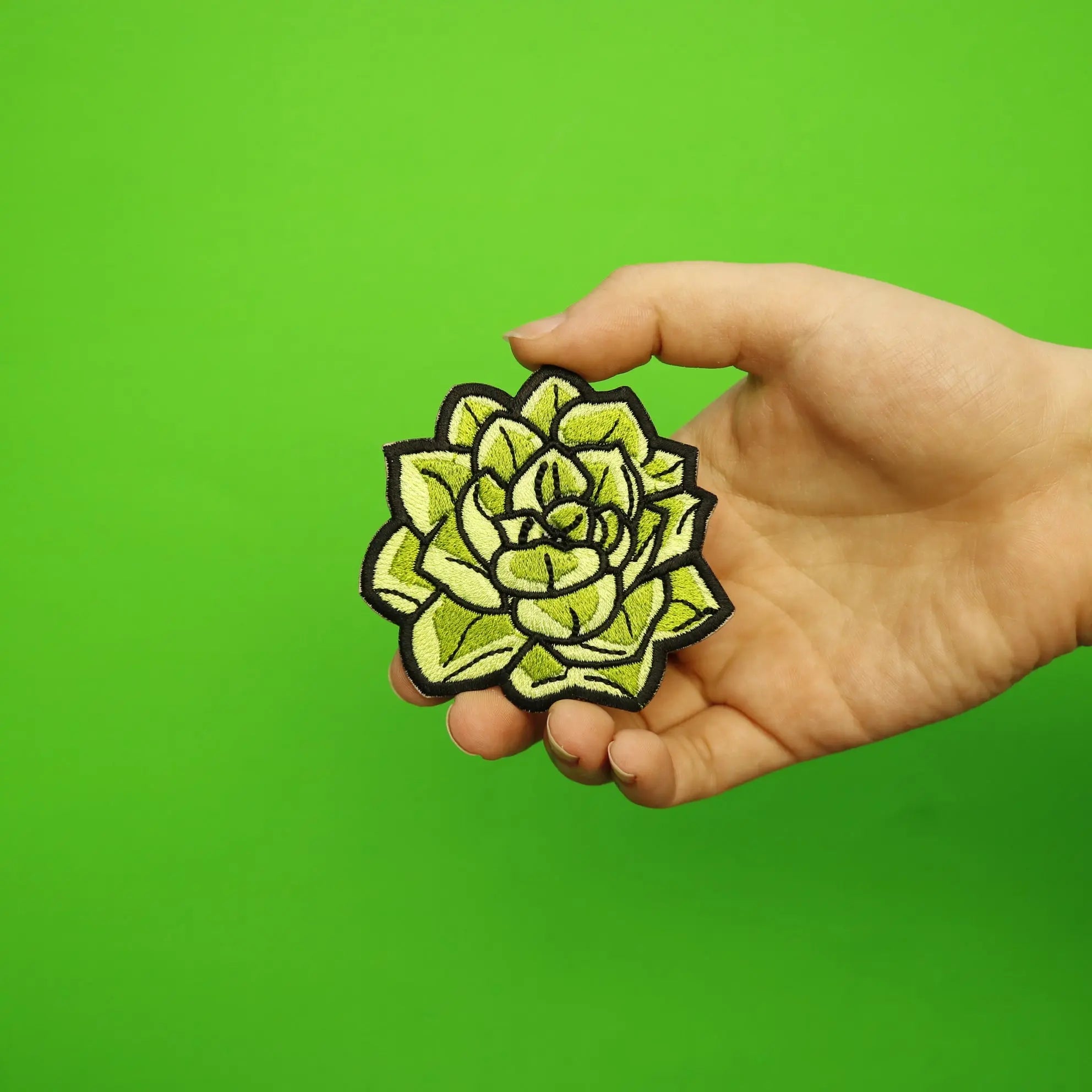 succulent patch Succulent Embroidered Iron On Patch