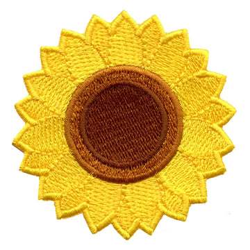Sunflower Embroidered Iron On Patch 