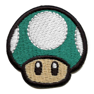 Super Mario One Up Mushroom Patch Nintendo Smash Bros Embroidered Iron On
