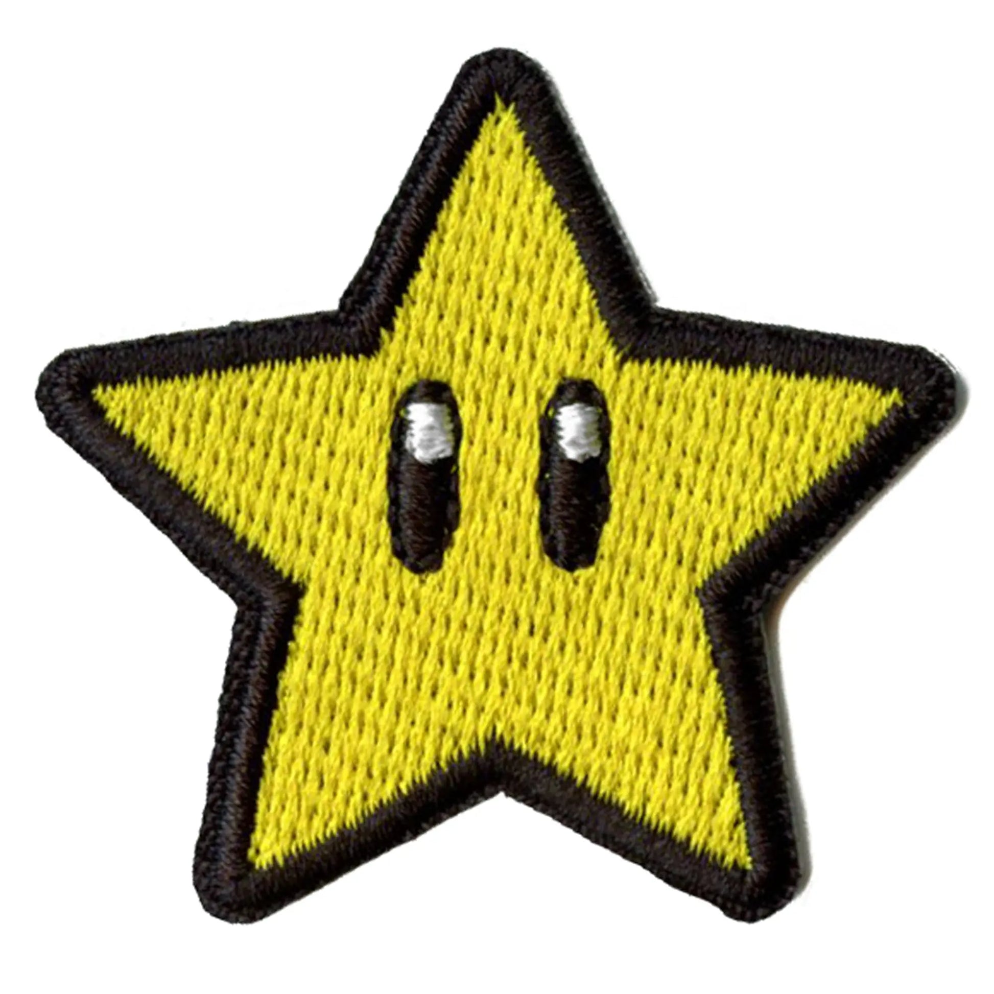 Super Mario Small Star Patch Nintendo Smash Bros Embroidered Iron On