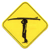 Surf Patch Crossing Sign Embroidered Iron On 