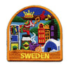 Sweden World Showcase Shield Patch Travel Badge Memory Embroidered Iron On 