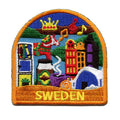Sweden World Showcase Shield Patch Travel Badge Memory Embroidered Iron On